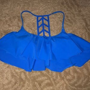 Blue flow bikini top